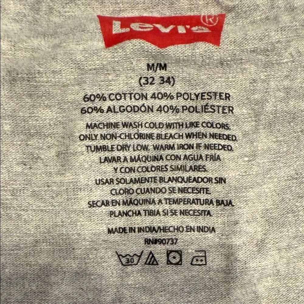 Levi's Light Gray Boxer Briefs with Navy Waistband